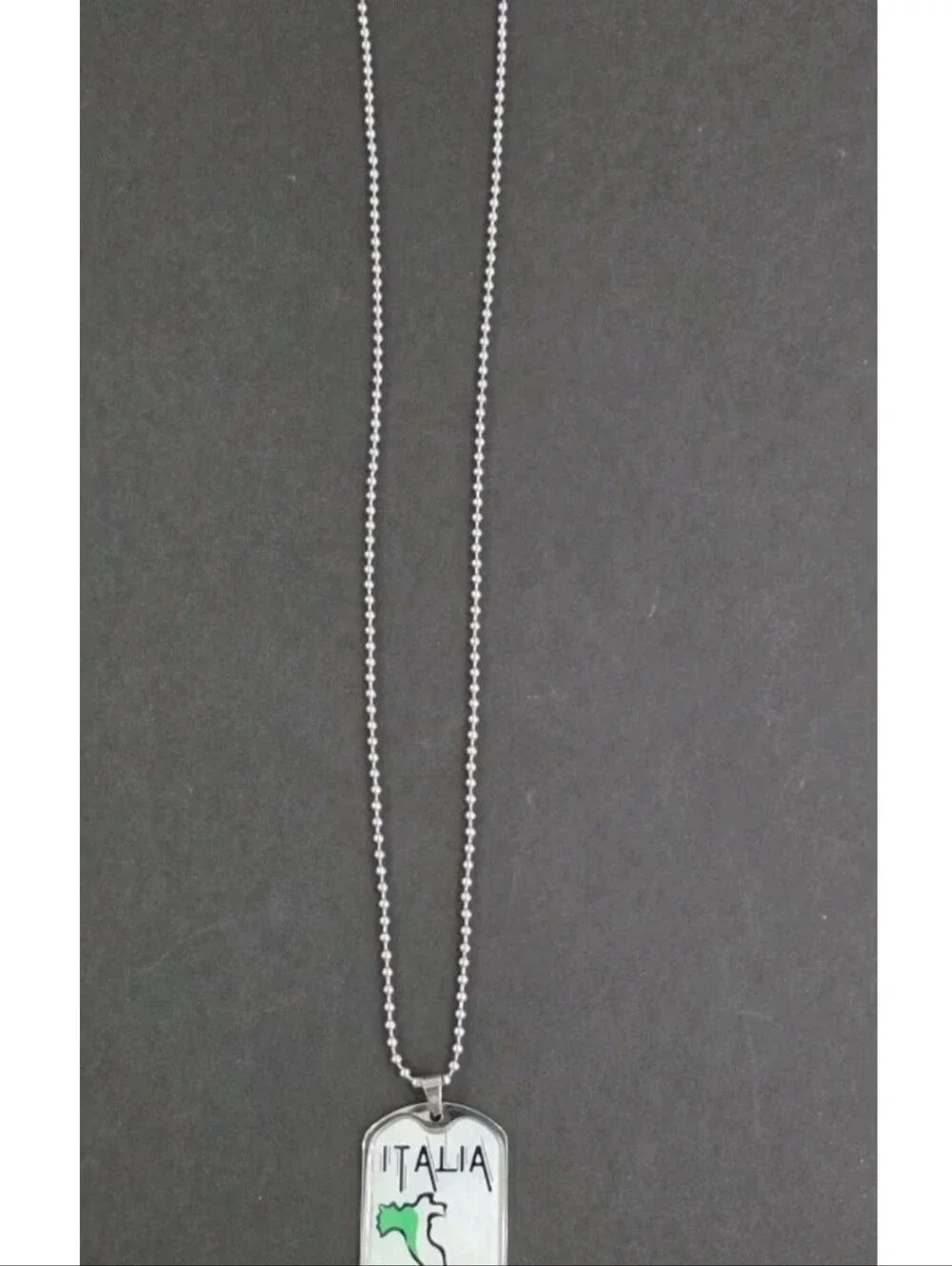 Italian Flag Necklace Pendant 22